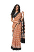 Jalther Handicrafts Women'S Ikat Hand Block Print Jaipuri Cotton Mulmul Saree